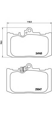 BREMBO P 83 131 Комплект тормозных колодок,