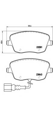 BREMBO P 85 077 Комплект тормозных колодок,