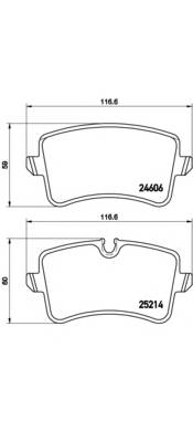 BREMBO P 85 117 Комплект гальмівних колодок,