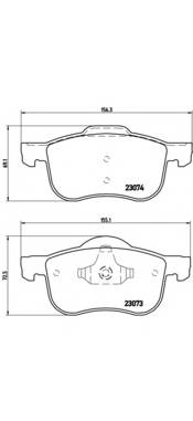 BREMBO P 86 016 Комплект тормозных колодок,