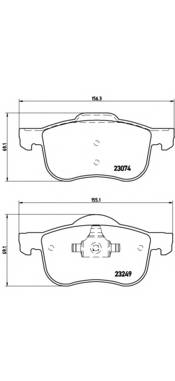 BREMBO P 86 020 Комплект гальмівних колодок,