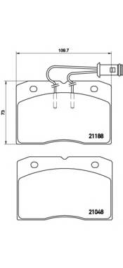 BREMBO P A6 009 Комплект тормозных колодок,