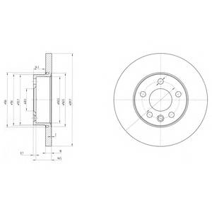 DELPHI BG3415 Тормозной диск