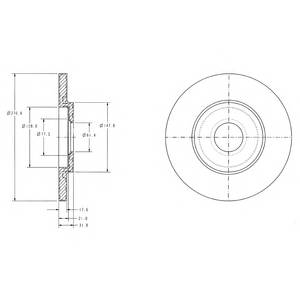 DELPHI BG3421 Тормозной диск