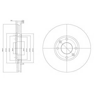 DELPHI BG3622 Тормозной диск