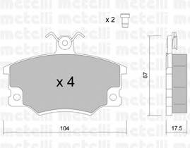 METELLI 22-0030-1 Комплект гальмівних колодок,