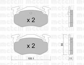 METELLI 22-0038-0 Комплект тормозных колодок,