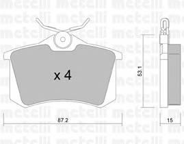 METELLI 22-0100-0 Комплект тормозных колодок,