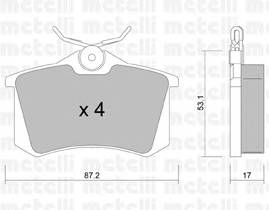 METELLI 22-0100-1 Комплект тормозных колодок,