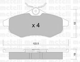 METELLI 22-0328-0 Комплект гальмівних колодок,