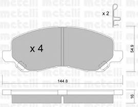 METELLI 22-0481-0 Комплект тормозных колодок,