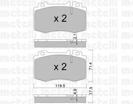 METELLI 22-0563-5 Комплект тормозных колодок,