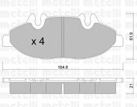 METELLI 22-0575-0 Комплект тормозных колодок,