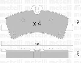 METELLI 22-0674-0 Комплект гальмівних колодок,