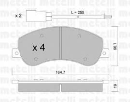 METELLI 22-0680-0 Комплект гальмівних колодок,