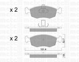 METELLI 22-0274-3 Комплект тормозных колодок,