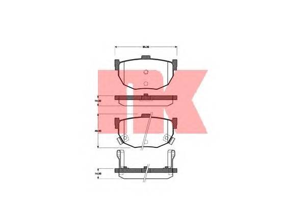 NK 222222 Комплект тормозных колодок,