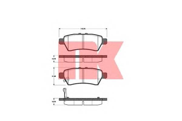 NK 222265 Комплект тормозных колодок,