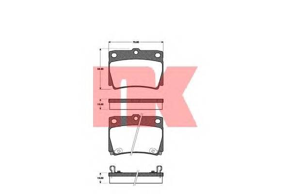 NK 223030 Комплект тормозных колодок,