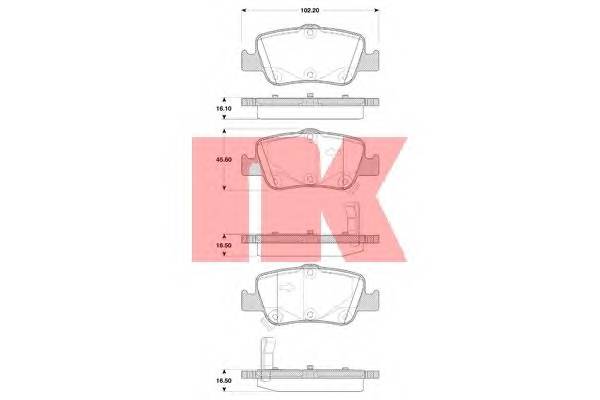 NK 224586 Комплект тормозных колодок,