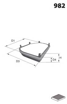 MECAFILTER EKR7023 Фільтр, повітря у