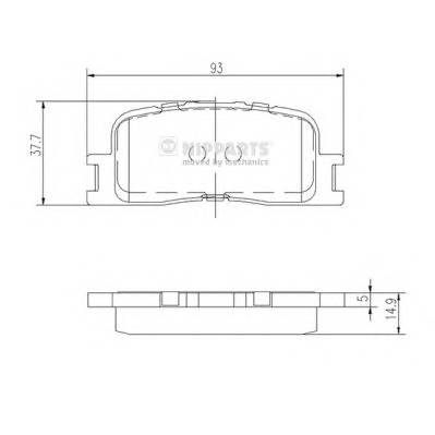 NIPPARTS J3612024 Комплект тормозных колодок,