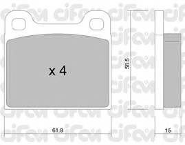 CIFAM 822-003-0 Комплект гальмівних колодок,