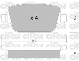 CIFAM 822-780-0 Комплект гальмівних колодок,