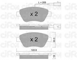 CIFAM 822-321-3 Комплект гальмівних колодок,