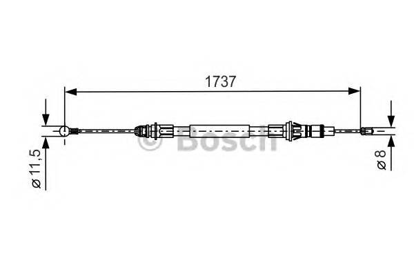 BOSCH 1 987 477 261 Трос, стоянкова гальмівна