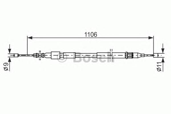 BOSCH 1 987 477 529 Трос, стояночная тормозная
