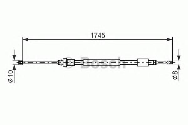 BOSCH 1 987 477 576 Трос, стоянкова гальмівна