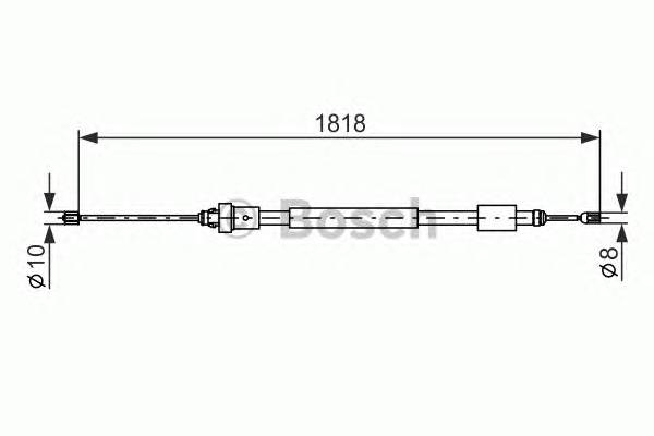 BOSCH 1 987 477 577 Трос, стояночная тормозная