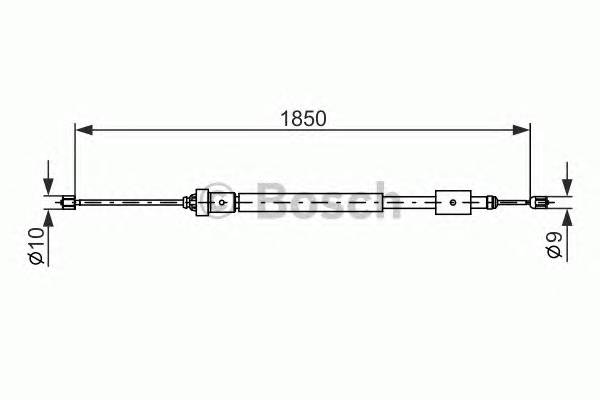 BOSCH 1 987 477 595 Трос, стоянкова гальмівна