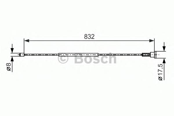 BOSCH 1 987 477 661 Трос, стояночная тормозная