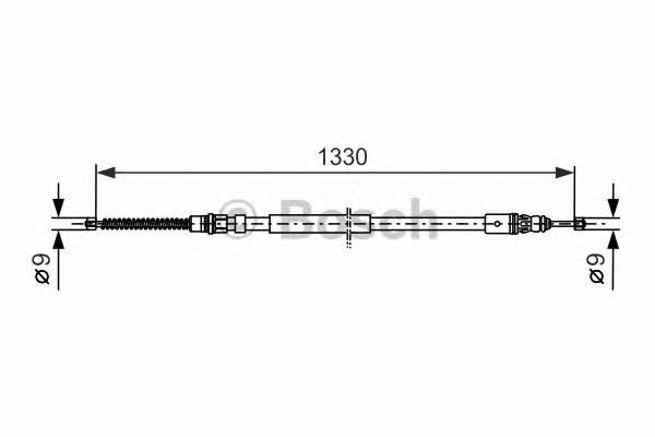 BOSCH 1 987 477 663 Трос, стояночная тормозная