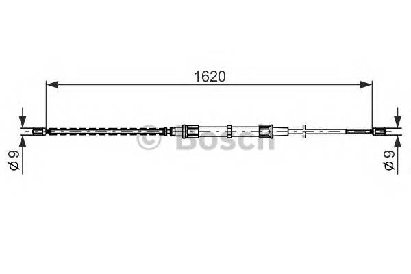 BOSCH 1 987 477 704 Трос, стоянкова гальмівна