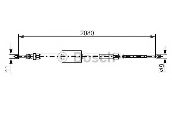 BOSCH 1 987 477 787 Трос, стоянкова гальмівна