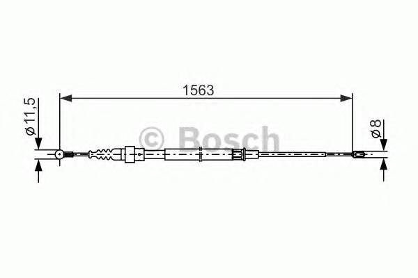 BOSCH 1 987 477 891 Трос, стояночная тормозная