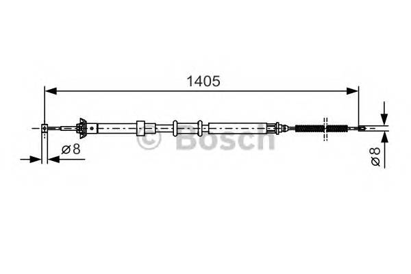 BOSCH 1 987 477 927 Трос, стояночная тормозная