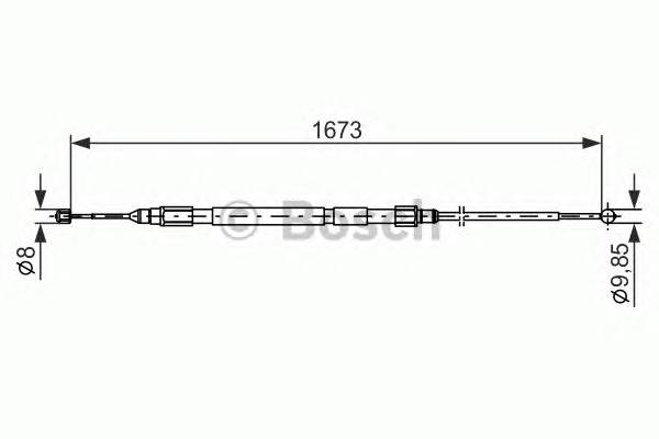 BOSCH 1 987 477 947 Трос, стояночная тормозная