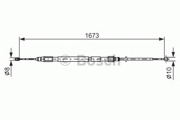 BOSCH 1 987 477 948 Трос, стояночная тормозная