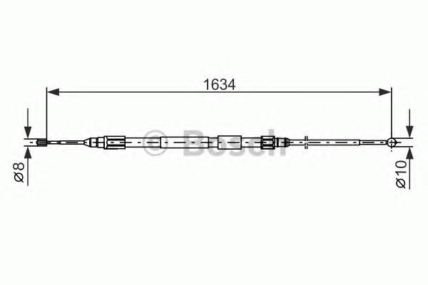 BOSCH 1 987 477 988 Трос, стояночная тормозная