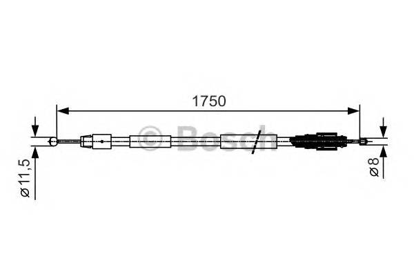 BOSCH 1 987 482 018 Трос, стояночная тормозная