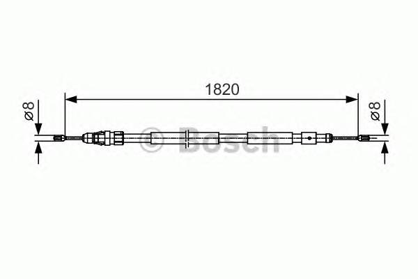 BOSCH 1 987 482 116 Трос, стоянкова гальмівна