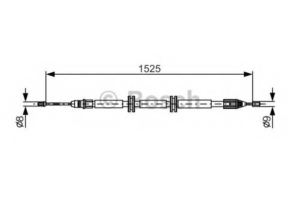 BOSCH 1 987 482 142 Трос, стояночная тормозная