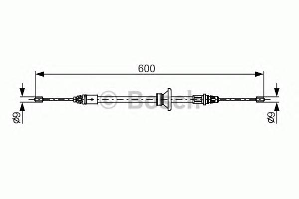 BOSCH 1 987 482 146 Трос, стояночная тормозная