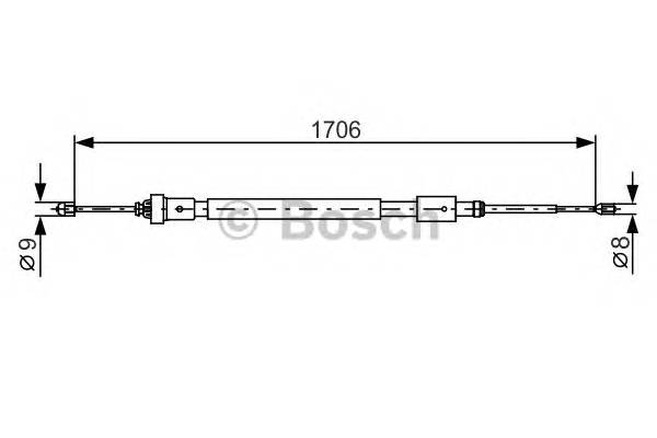 BOSCH 1 987 482 316 Трос, стоянкова гальмівна