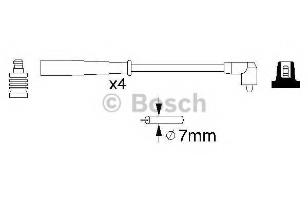 BOSCH 0 986 356 727 Комплект дротів запалювання