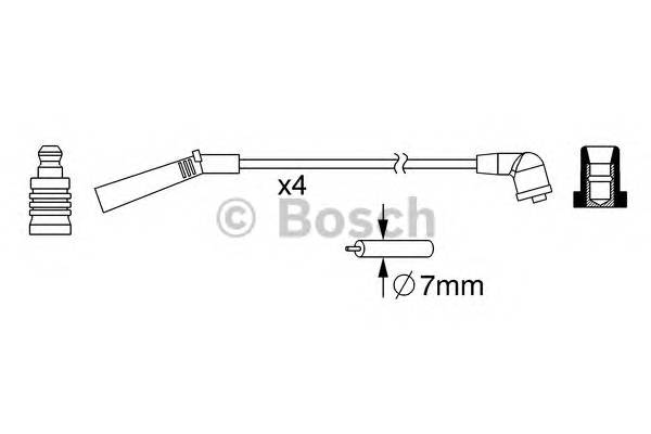 BOSCH 0 986 357 093 Комплект проводов зажигания